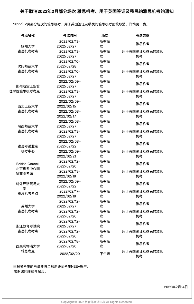 2 2022.2.14最新雅思考試動態，2月新增考試取消！1.png