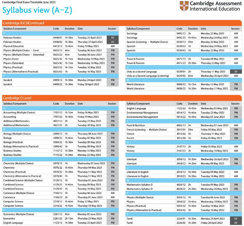 2023年IGCSE&A-Level夏季大考時(shí)間發(fā)布