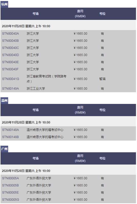 GRE考位播報(bào)|11月、12月大量余位可報(bào)，速度上線預(yù)約！